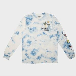 Hello Kitty & Friends Sanrio Tie Dye keroppi kuromi long sleeve crew beach shirt